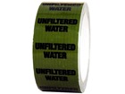 Unfiltered water pipeline identification tape.