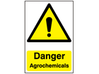 Danger, Agrochemicals safety sign.