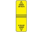 Danger 230 volts cable wrap label