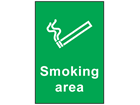 Smoking area sign