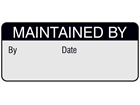 Maintained by aluminium foil labels.