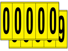 Multipurpose number set, 130mm x 45mm