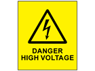 Danger high voltage label