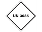 UN 3085 (Oxidizing solid) label.