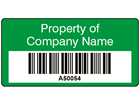 Scanmark+ barcode label (text on colour), 19mm x 38mm