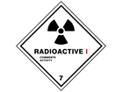 Radioactive 1 7 hazard warning diamond sign