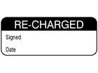Re-charged maintenance label.
