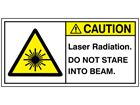 Caution laser radiation do not stare label