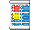 Site safety notice scaffold banner