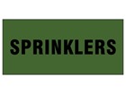 Sprinklers pipeline identification tape.