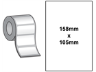Thermal transfer labels, self adhesive paper, 158mm x 105mm.