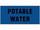 Potable water pipeline identification tape.