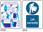 Prevention of injury by correct manual handling pocket safety guide.