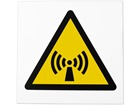 Non-ionizing radiation symbol safety sign.