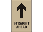 Arrow symbol and straight ahead heavy duty stencil
