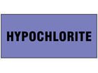 Hypochlorite pipeline identification tape.