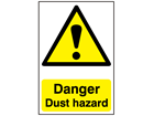 Danger, Dust hazard safety sign.