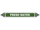 Fresh water flow marker label.