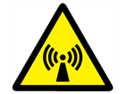 Non-ionizing radiation warning symbol label.