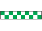 Reflective tape, green and white check