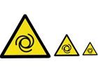 Automatic start warning symbol label.