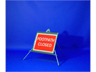 Footpath closed roll up road sign