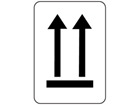 This way up packaging symbol label