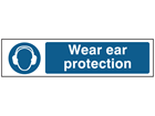 Wear ear protection, mini safety sign.