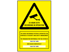 24 hour CCTV recording signs with custom text