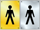 Gentleman symbol door sign.