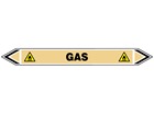 Gas flow marker label.