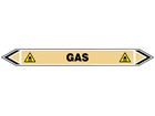 Gas flow marker label.