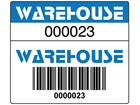 Scanmark dual barcode label (full design), 26mm x 30mm