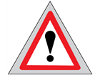 Other danger ahead roll up road sign