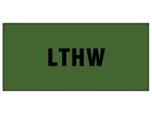 LTHW pipeline identification tape.