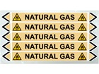 Natural gas flow marker label.