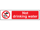 Not drinking water, mini safety sign.