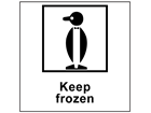 Keep frozen heavy duty packaging label