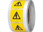 Electric voltage symbol labels.