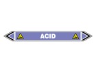 Acid flow marker label.