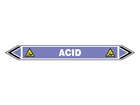 Acid flow marker label.