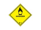 Oxidizer 5.1 hazard warning diamond sign