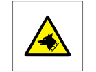 Guard dog symbol safety sign.