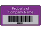Scanmark foil barcode label (text on colour), 19mm x 38mm