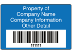 Scanmark+ barcode label (text on colour), 32mm x 50mm