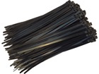 Plain nylon cable ties, black