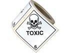 Toxic, class 6, hazard diamond label