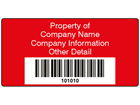 Scanmark+ barcode label (text on colour), 38mm x 76mm