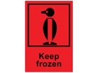 Keep frozen shipping label.