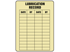Lubrication record label